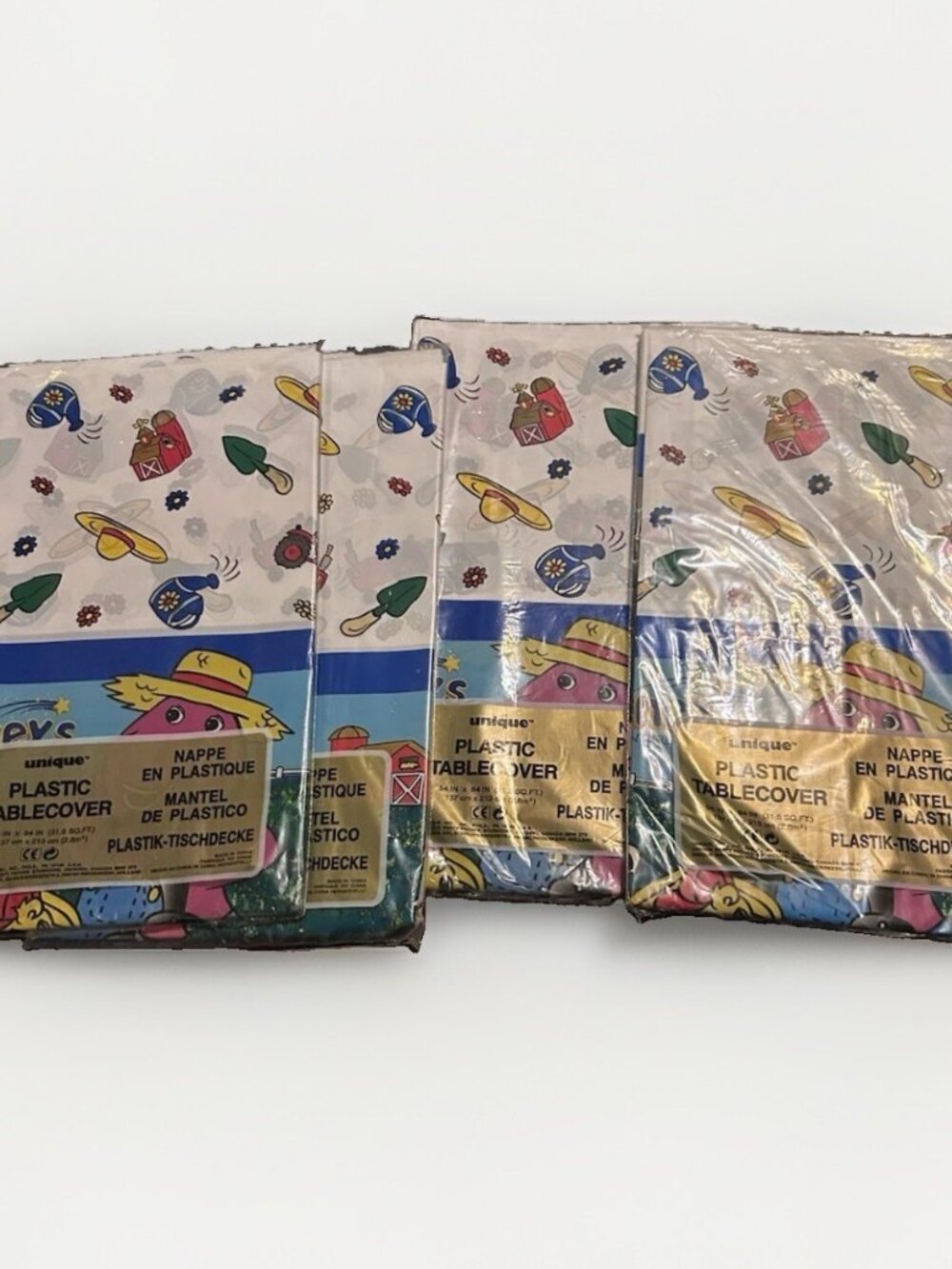 Lot‎ Of 4 Vintage 1998 Barney’s Great Adventure Plastic Tablecloth 54”x 84” NEW
